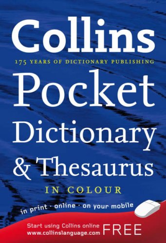 City Travel Guides Discounted  Books : Collins English Dictionary and Thesaurus Pocket Edition