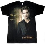 Twilight Saga New Moon Edward Cullen Protect You Black Juniors T-shirt