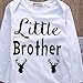 Baby Boys Deer Long Sleeve Little Brother Bodysuit and Pants Outfit with Hat