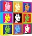 Alyssa Milano - Pop Art Print (3-Tone; Andy Warhol's Che Guevara Style) 50 x 50 x 2 cm Large Square Deep Box Canvas