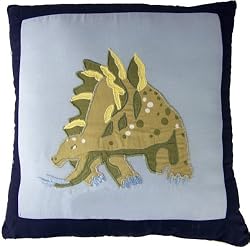 Dino Dave Blue Pillow