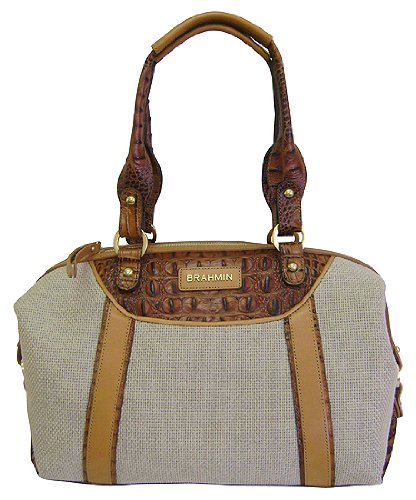 brahmin starburst pecan 5 star harbor purse brown  more detail click!