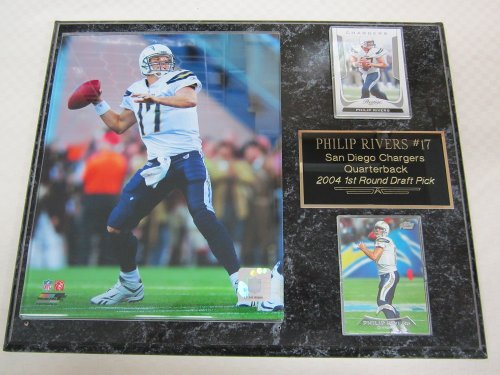 San Diego Chargers Philip Rivers 2 Card Collector Plaque