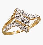 Avon 1/4 Carat Diamond Waterfall Ring Size 7