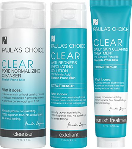 Paula s Choice CLEAR Extra Strength Acne Kit - 2% Salicylic Acid & 5% Benzoyl Peroxide for Severe Acne