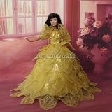 Handmade Princess / Wedding DRESS for BARBIE Doll (GOLD color)