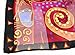 Laurel Burch Artistic Sequin Silk Scarf Crimson Cats
