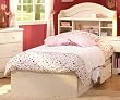 Summer Breeze Twin Size Bed with Bookcase Headboard in Vanilla Cream Finish By SouthShore Furniture