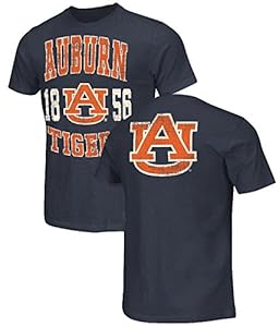 Auburn Tigers Mens Weathered Blue Horizon College T Shirt (XX-Large)