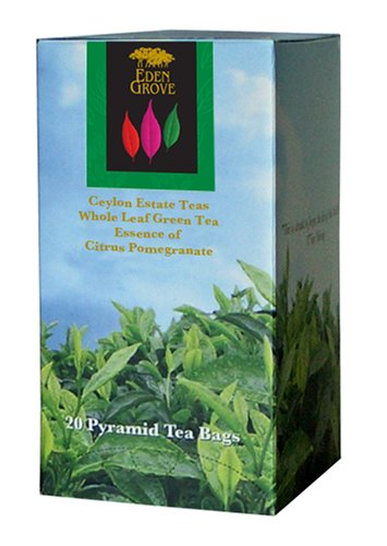 Eden Grove Green Tea Citrus & Pomegranate, 20-Count, 2.12-Ounce Boxes (Pack of 6) by Citrus Green Teas