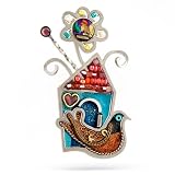 Robin with Birdhouse Pin from the Artazia Collection #769 NP OP