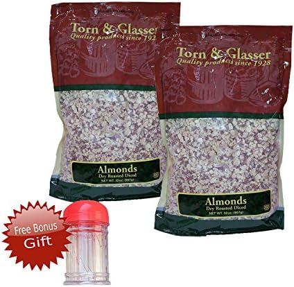 Torn &amp; Glasser Dry Roasted &amp; Diced All Natural Hand-Picked Almonds (with FREE bonus gift!)