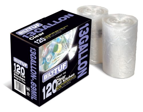 Presto GKL032613 Bilt-Tuf Tall Kitchen Bag, Clear