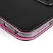 GMYLE(TM) Black PU Leather Hot Pink Interior Slim Folio Magnetic Flip Stand Case Cover with Sleep/ Wake Function for Barnes & Noble Nook HD 7