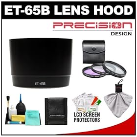 Precision Design ET-65B Hard Lens Hood & 3 (UV/FLD/CPL) Filter Set for Canon EF 70-300mm f/4-5.6 IS USM & DO IS USM Lens