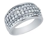 Diamond Cluster Ring 1 Carat (ctw) in 14K White Gold