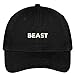 Trendy Apparel Shop Beast Embroidered Soft Low Profile Adjustable Cotton Cap - Black
