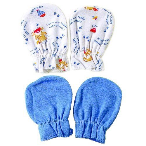 Luvable Friends 2-Pack Scratch Mittens in Blue