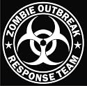 Zombie Outbreak Response Team White Die-cut Vinyl Decal Sticker