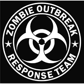 Zombie Outbreak Response Team White Die-cut Vinyl Decal Sticker