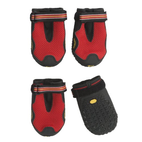 Ruff Wear Bark'n Boots(tm) Grip Trex(tm) Protect Your Dogs Paws! - Red Large
