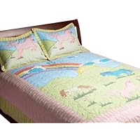Pem America, My Pony Collection, Twin 2-Piece Quilt Set, Pink