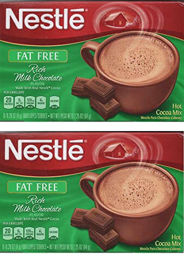 Nestle Hot Cocoa Mix Carbselect Fat Free with Calcium (2 Boxes-16 ct) 0.28 oz packets (8g)