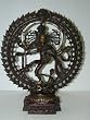 Dancing Lord Shiva in Ring Of Fire Nataraja Brass Statue India 21"