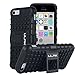 iPhone 5C Case, ULAK? [ 2 in 1 Guard Series ] Hybrid Rugged Dual Layer Combo Case Cover for Apple iPhone 5C with Kickstand (Black)