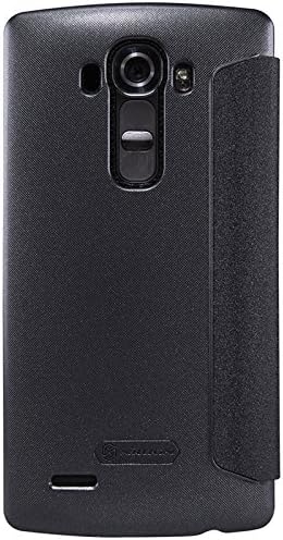 LG G4 Case, Dimike Nillkin Sparkle Smart Wake Up / Sleep Ultra Thin Flip Pu Leather Cover Slim Hard Case for LG G4 (Sparkle Black)