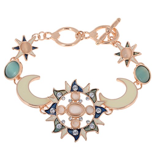 Imixlot Lucky Dangling Earth Moon Sun Bracelet for Lady Women