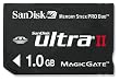 SanDisk Ultra II Memory Stick Pro Duo Speicherkarte 1 GB (original Handelsverpackung)