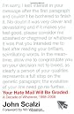 Your Hate Mail Will Be Graded