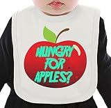 Hungry For Apples ネクタイを有する有機ビブ Medium