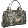 Ashley M Cadillac Bubbles Satchel - Silver