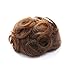 Rosette Hair 100% Human Hair Scrunchie Hair Bun Extension Donut Hair Chignons Curly Messy Up Do Hair piece