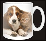 Review Advanta  / BASSETT HOUND DOG & KITTEN Coffee Mug