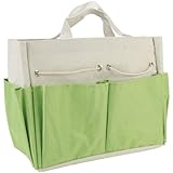 Allary Totes 1617 Project Tote, Lime and Ecru, 9.5-Inch x 8.5-Inch x 5-Inch