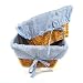 Honey Square Nursery Basket with Navy Gingham Liner [Set of 2]