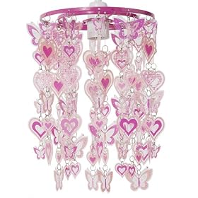 Hearts and Butterflies Non Electric Pendant Shade