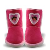 Dora the Explorer Hot Pink Casual Boots Style with Faux Fleece Lining Shoes