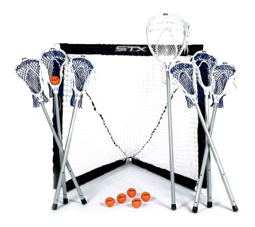 STX FiddleSTX Game Set with Six Field Sticks, One Goalie Stick, One Goal and Six Balls