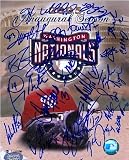 Washington Nationals logo 8x10 photo signed by Ryan Zimmerman, Elijah Dukes, Cristian Guzman, John L