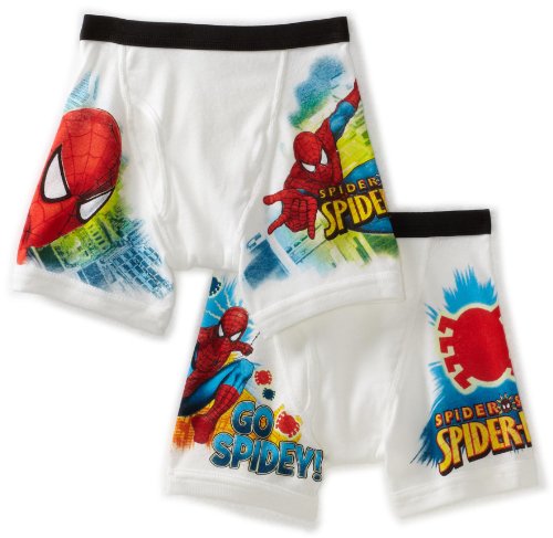 Fruit of the Loom Boys 2-7 2-Pack Spiderman Extended Leg Briefs Prints,Multi,5-6