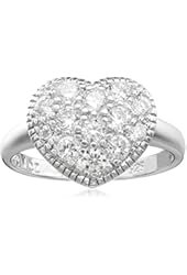 Sterling Silver Cubic Zirconia Heart Ring