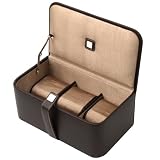 Wolf Designs Men's 384706 New Saville Row Collection Brown Three Piece Watch Case