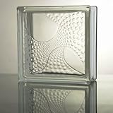 ノーブランド品 ガラスブロックガラス 国際基準サイズ 厚み80mmクリア色孔雀の羽