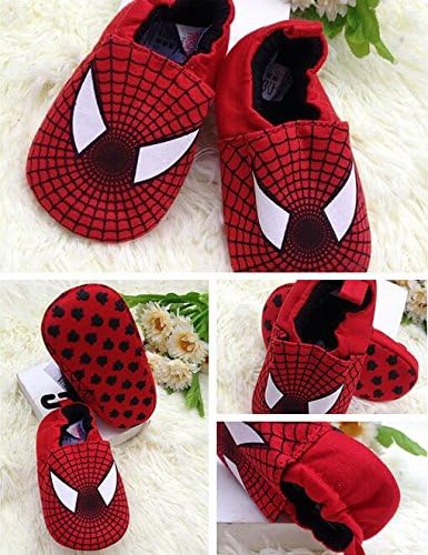 RJShop® Baby Training Shoes Cotton Material Crib Shoes Slipper - SpiderMan - Large