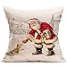 Pillow Cover,Haoricu Vintage Christmas Cartoon Smowman Penguin Sofa Bed Home Decoration Festival Pillow Case Cushion Cover (E5)