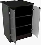 EcoSystem Aquarium Black Tank Stand With Storage & Glass Door - For Eco Mini 14